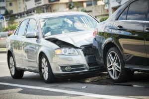 rear end collision on road