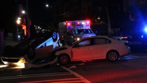 nighttime car accident in Atlanta