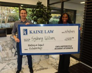 Sydney Wilson scholarship winner and Evan Kaine